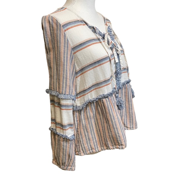 American Eagle Boho Striped Peasant Shirt. Size M. - Picture 2 of 6